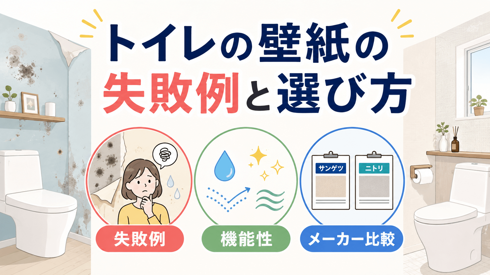 トイレの壁紙の失敗例と選び方
