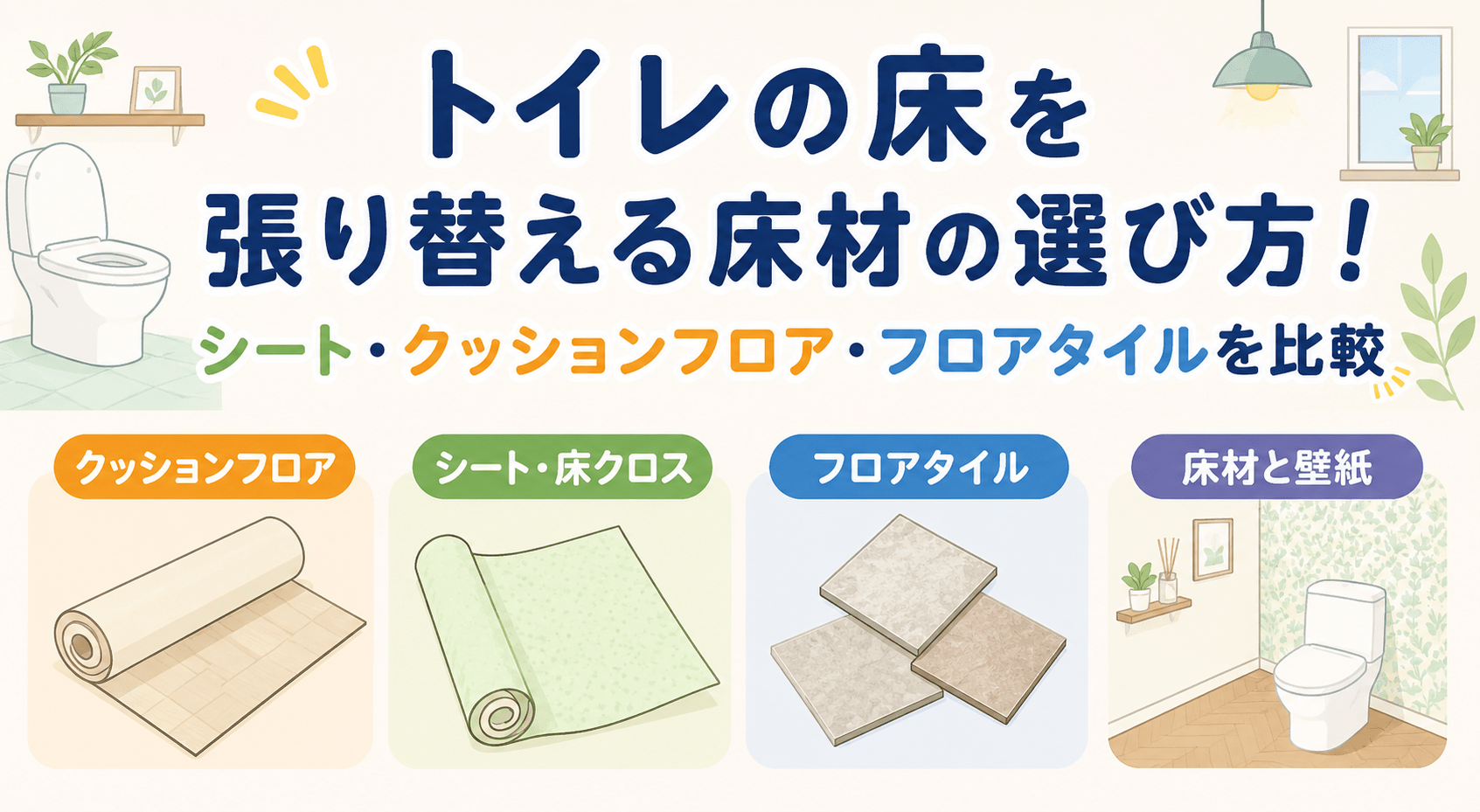 トイレの床材の選び方と比較ポイント