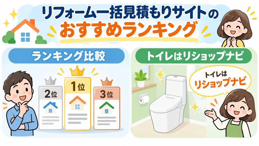 リフォーム一括見積もりサイトのおすすめランキングを扱う章の内容を端的に示す画像